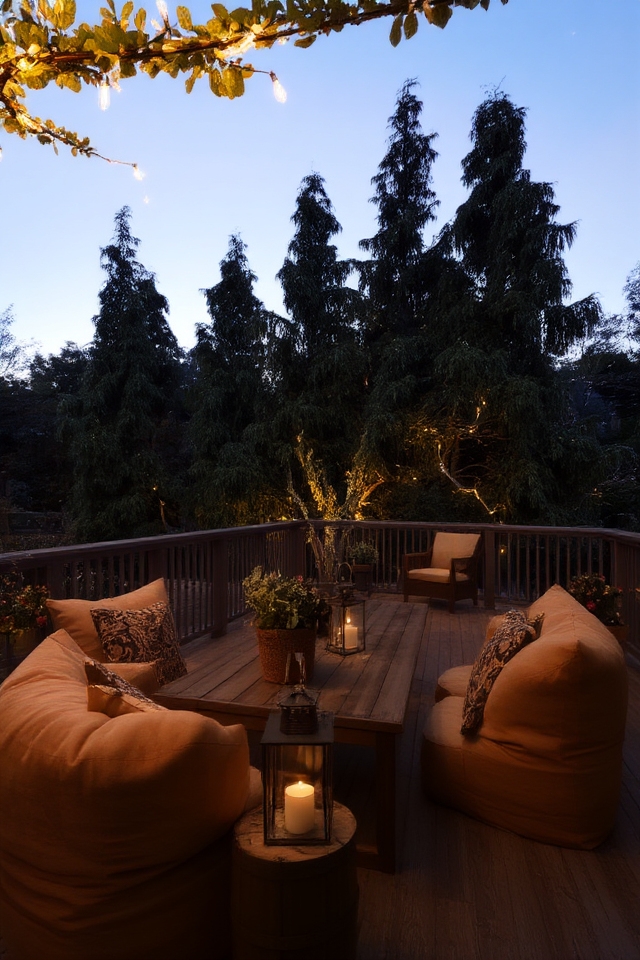 cozy outdoor ambiance creation