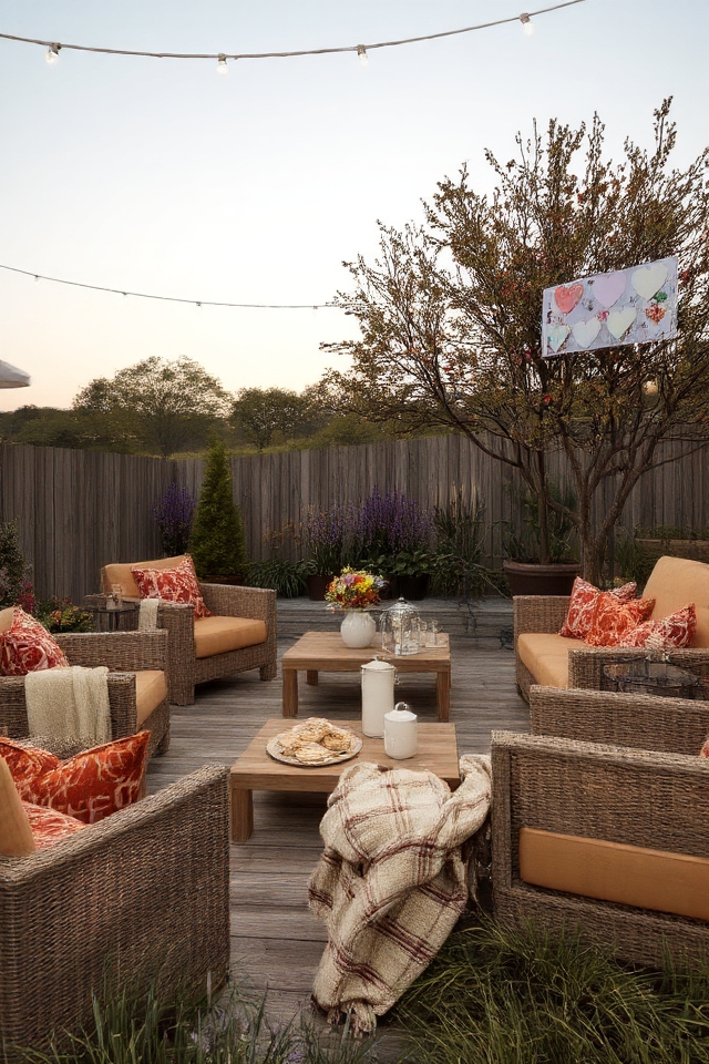 cozy outdoor gathering space