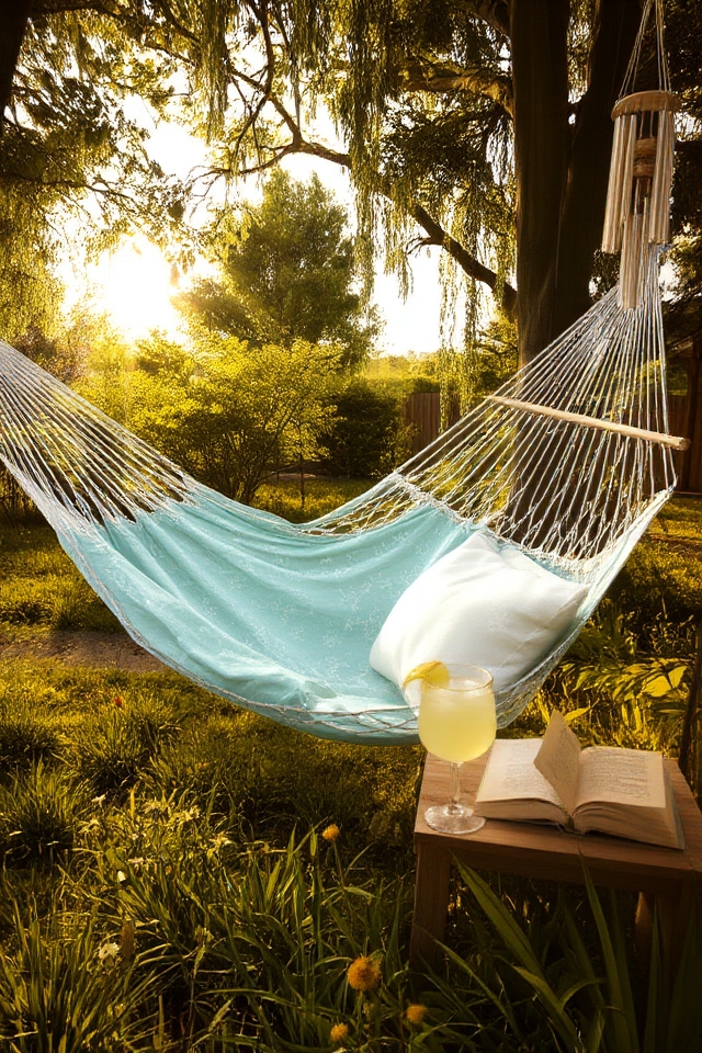 cozy outdoor hammock retreat