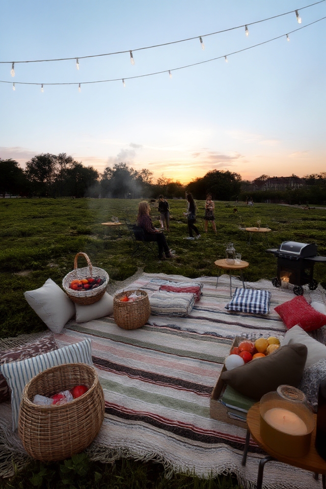 cozy outdoor tailgating lounge
