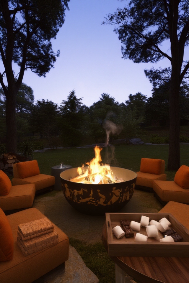 cozy portable fire setup