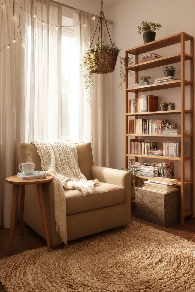 cozy reading nook design