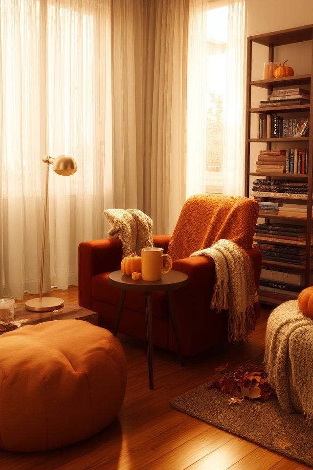 cozy reading nook setup