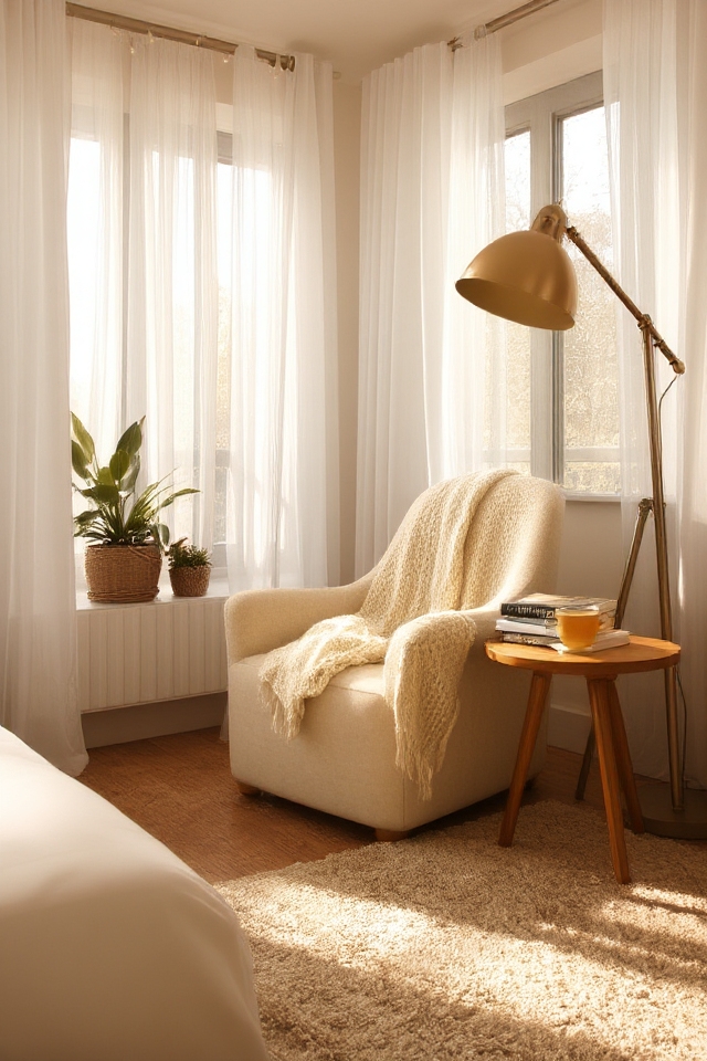 cozy reading nook setup