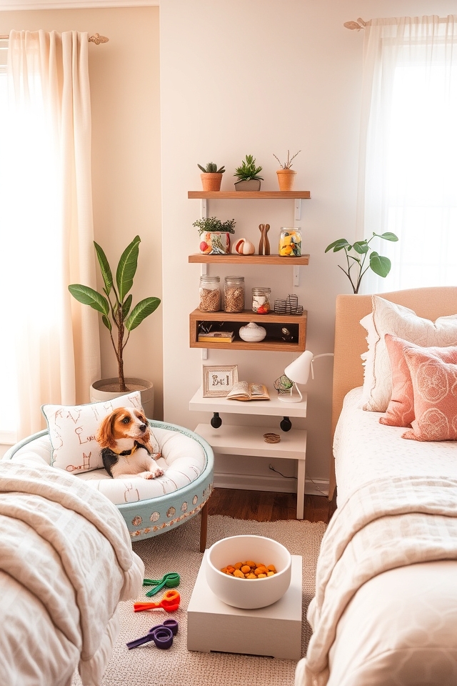 cozy shared pet corner