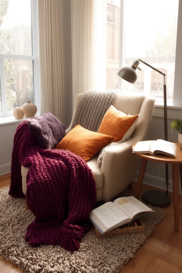 cozy textiles for warmth