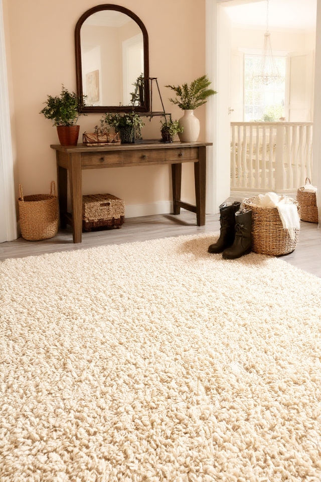 cozy textured entryway rugs