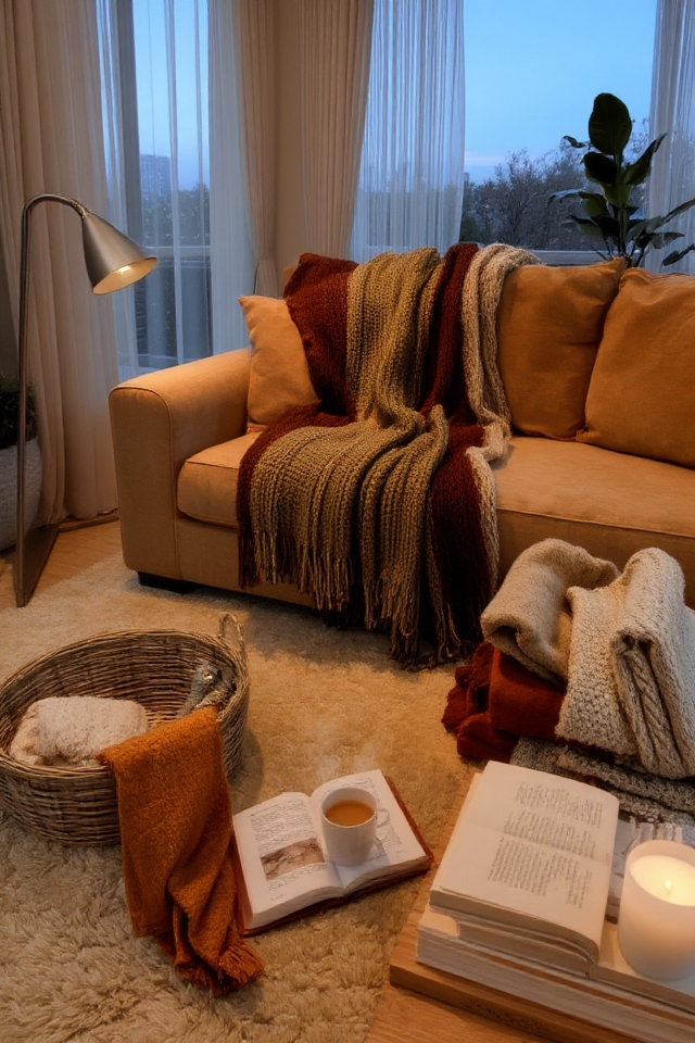 cozy throw blanket decor