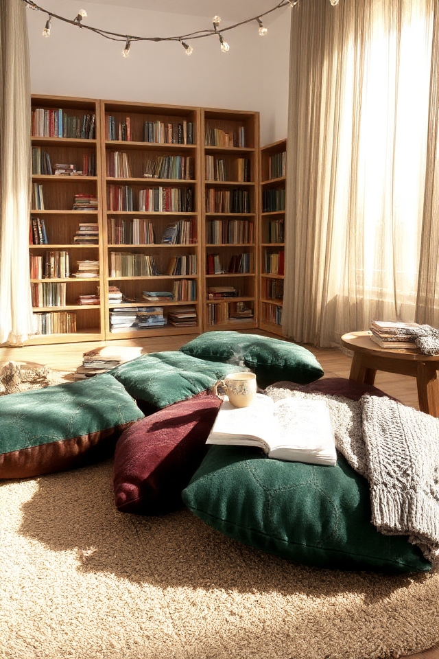 cozy vibrant reading retreat