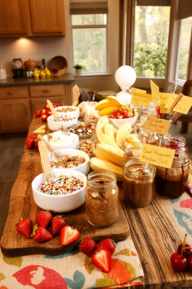customizable banana split bar