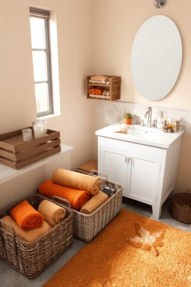 decorative autumn storage solutions