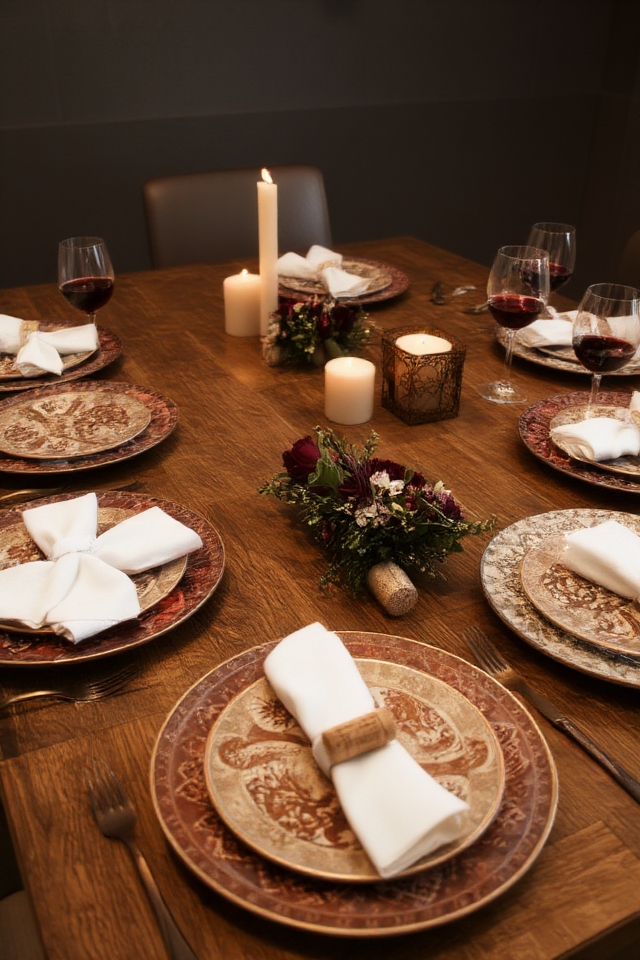 decorative plates enhance dining