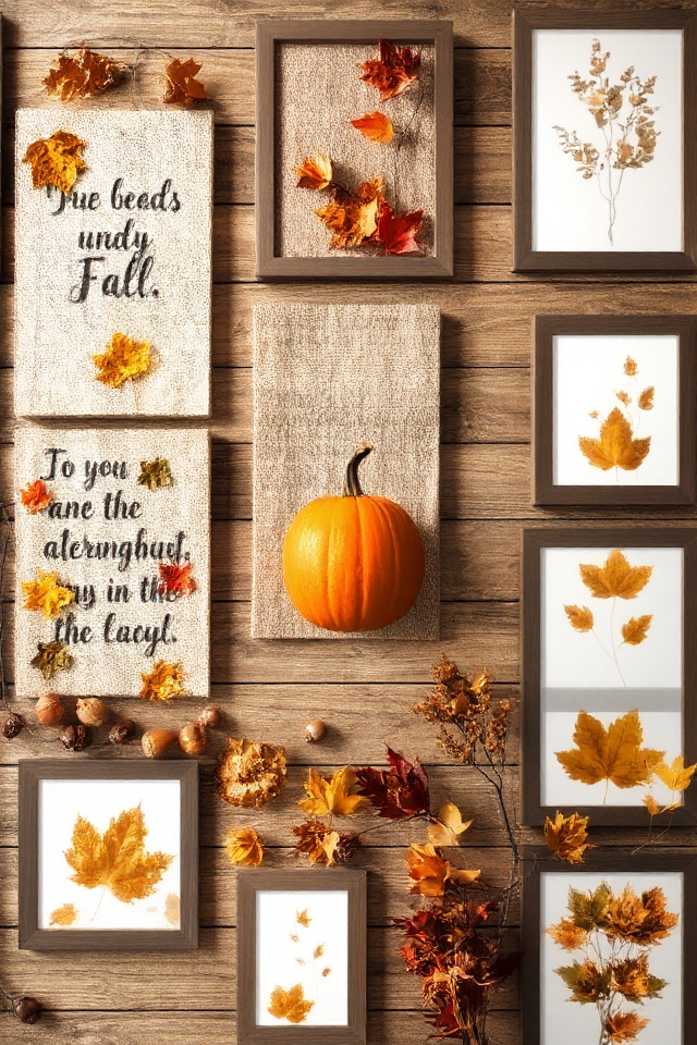 diy fall gallery wall