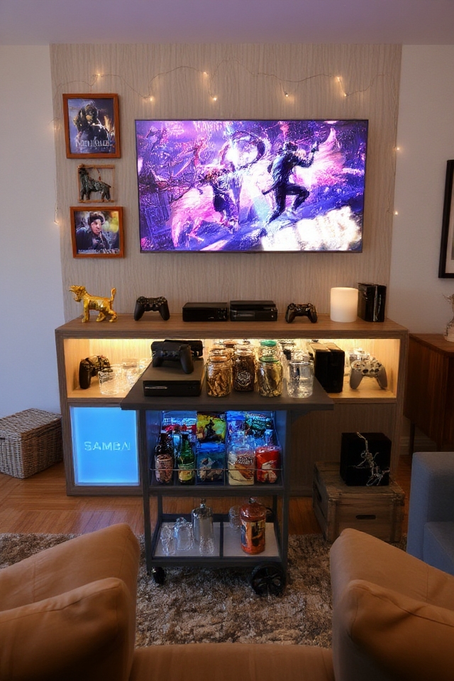 diy gaming bar transformation