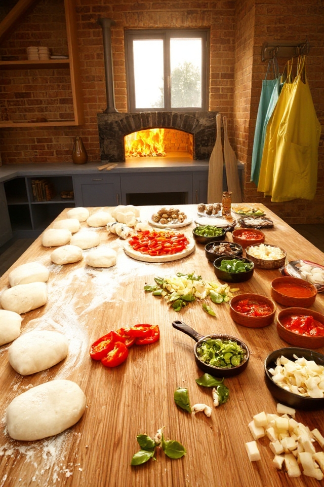 diy interactive pizza experience