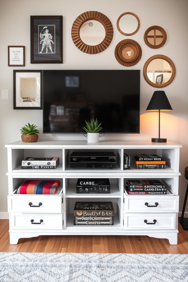 dresser turned stylish tv stand