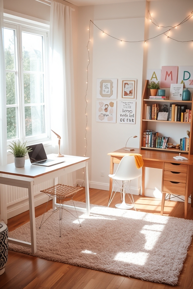 dual study desk setup