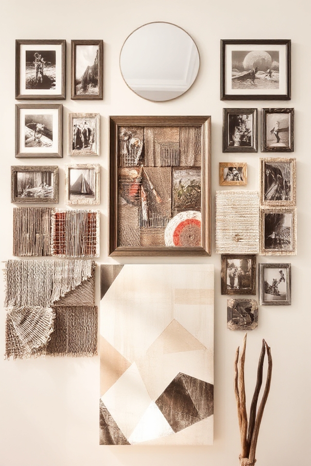 dynamic gallery wall design