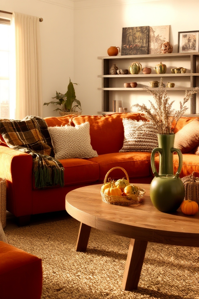 earthy tones for autumn decor