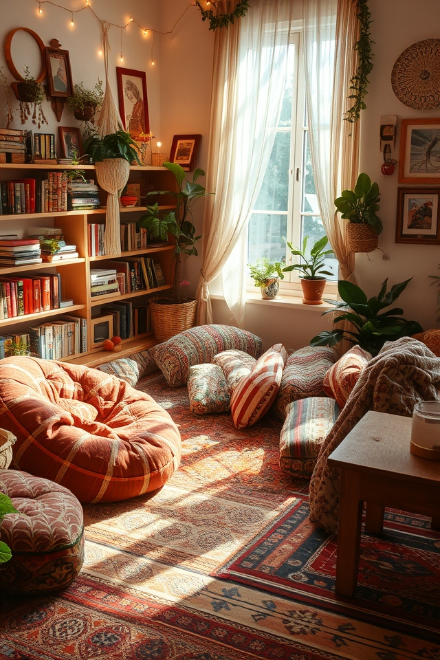eclectic cozy reading haven