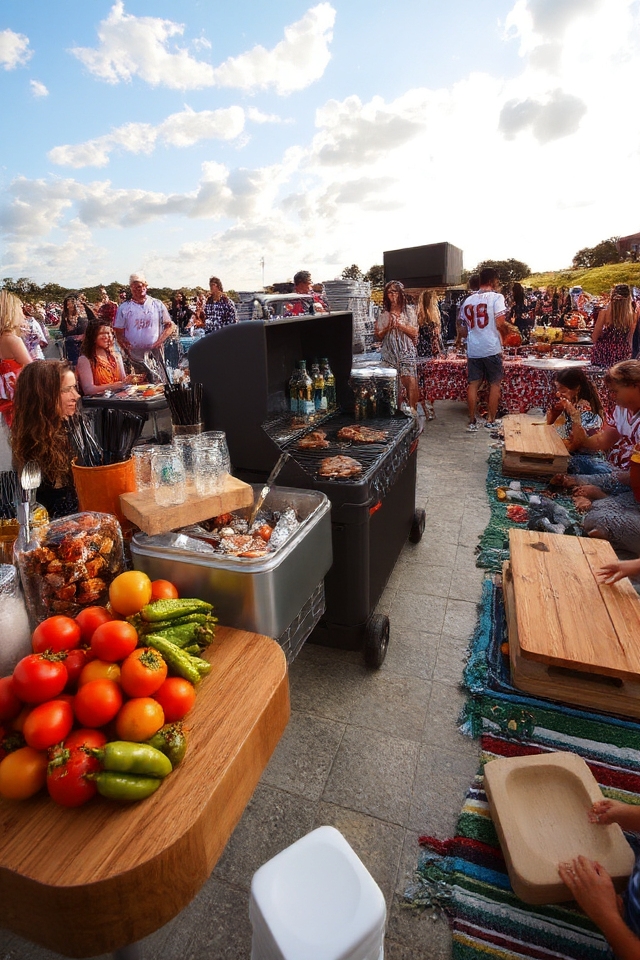 efficient grilling preparation stations