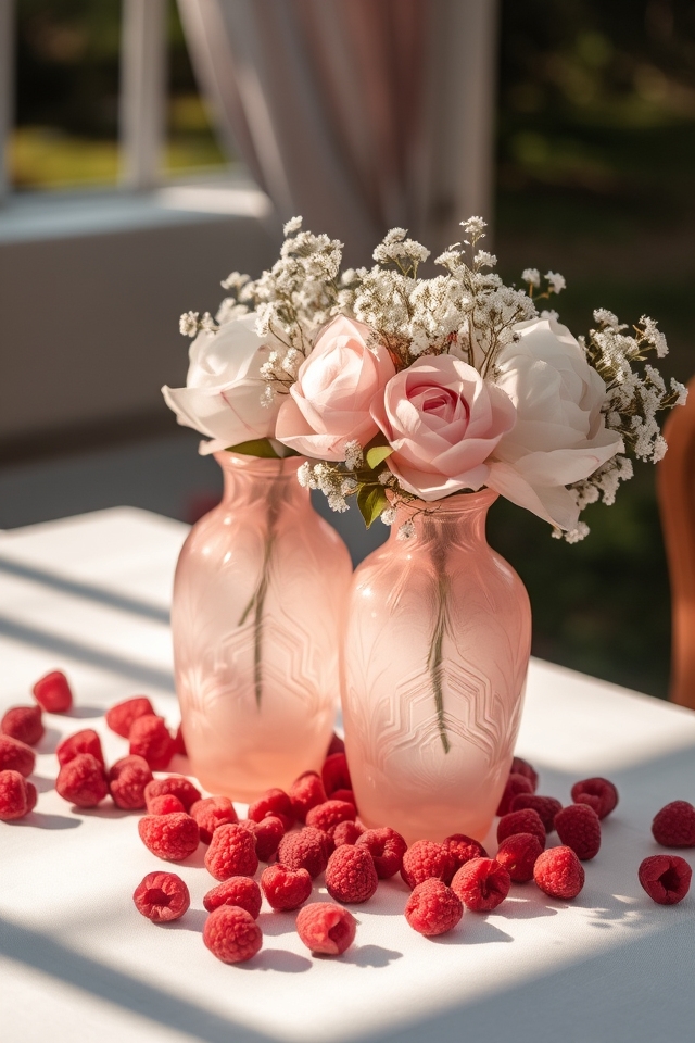 elegant blush pink vases