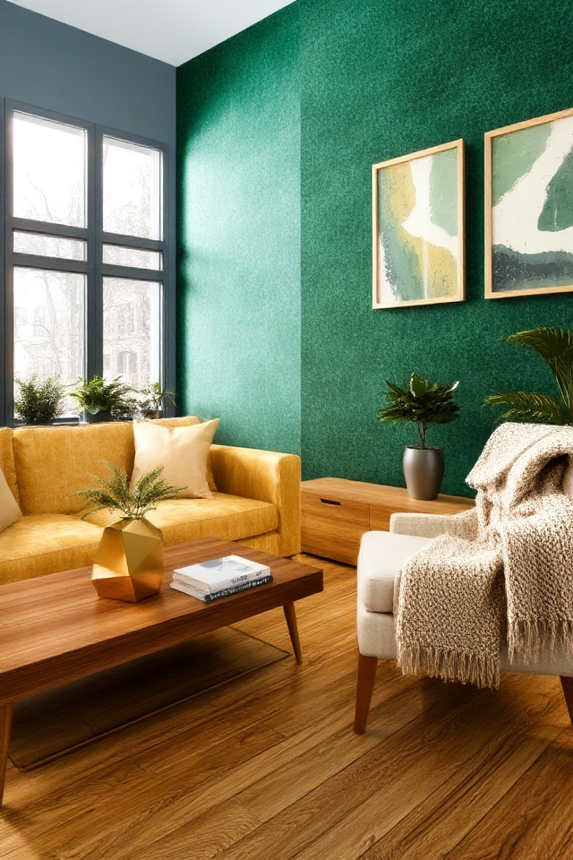 elegant calming accent wall
