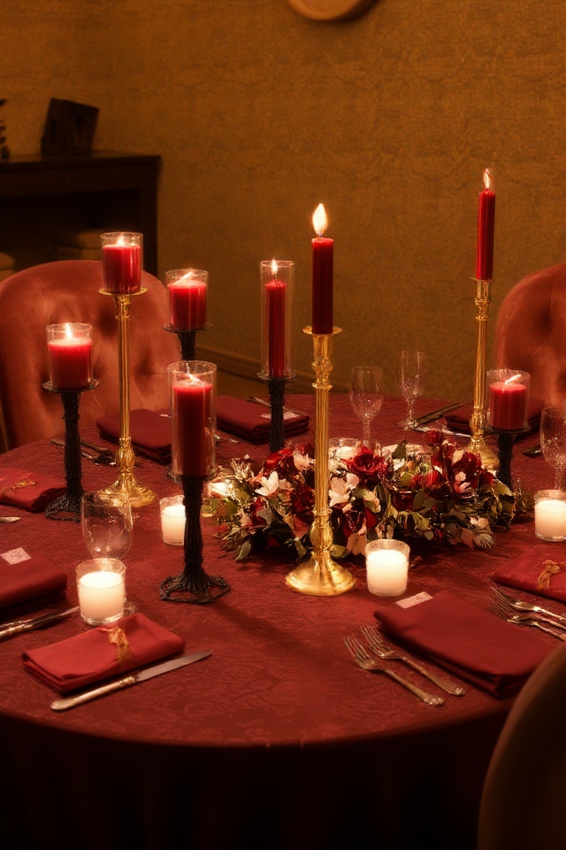 elegant candlelight for ambiance
