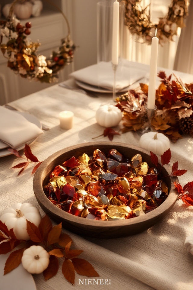 elegant gemstone autumn decor