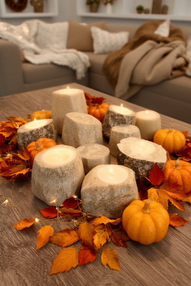 elegant rustic candle holders