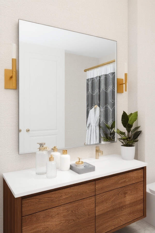 elevate bathroom with mirrors