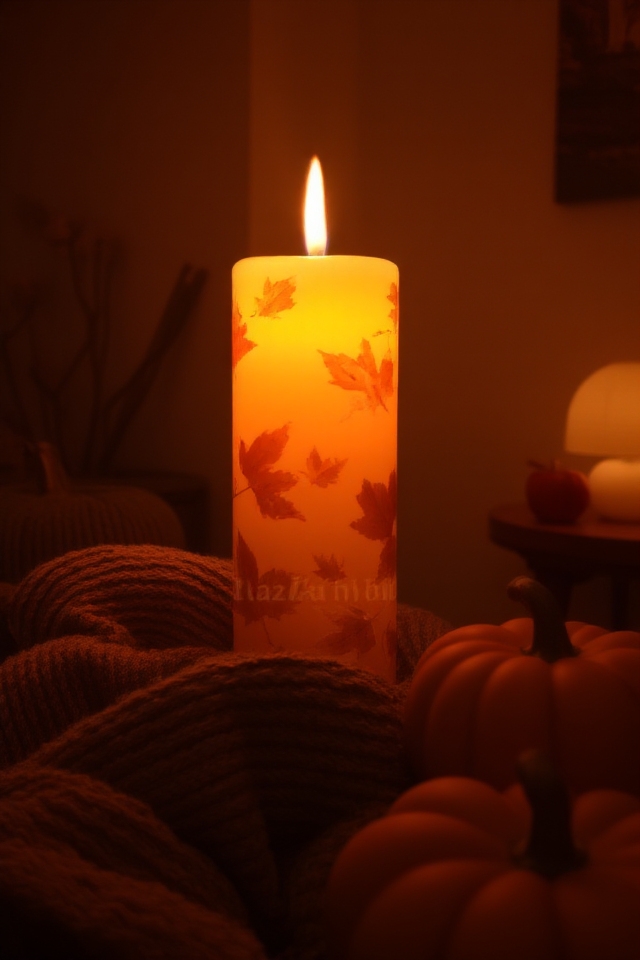 enchanted autumn candle decor