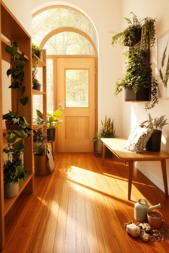 enhance entryway with plants