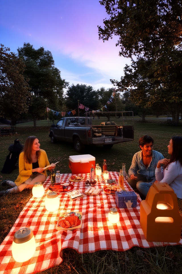 evening tailgating solar lights
