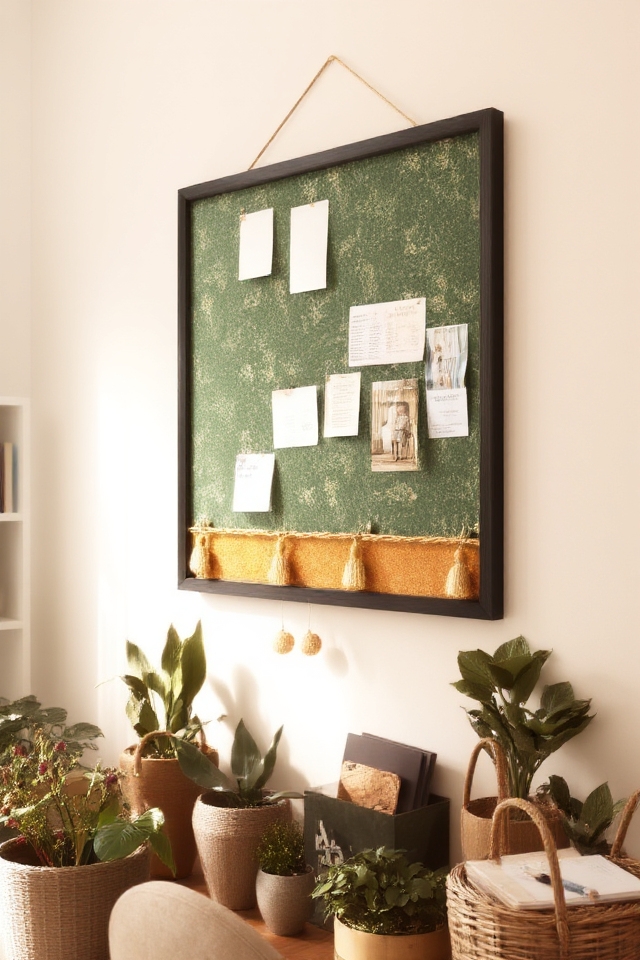 fabric covered bulletin board