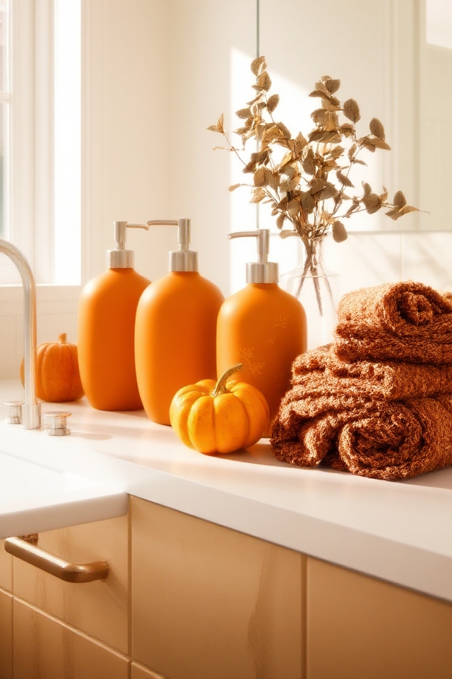 fall themed bathroom decor enhancements