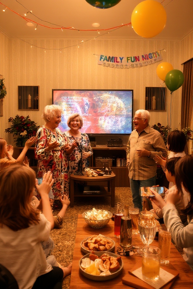 family karaoke night fun