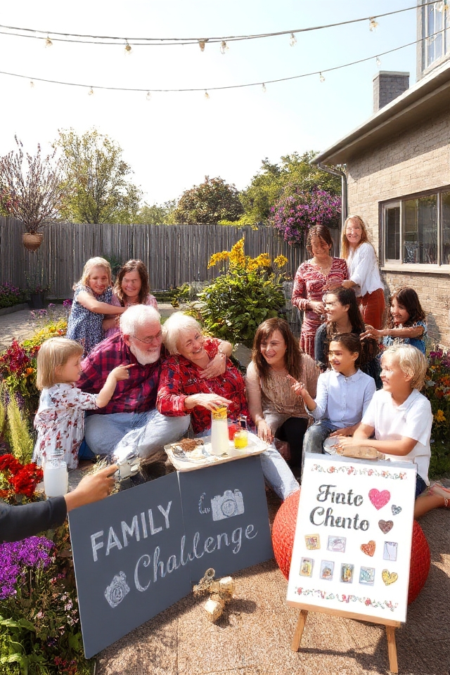 family photo challenge celebration