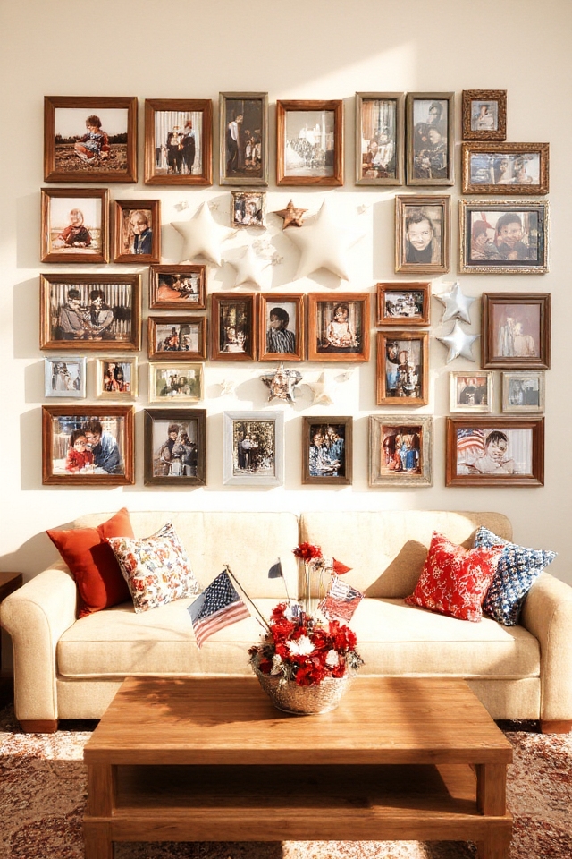 family photo collage display