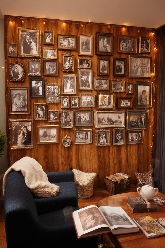 family photos memory wall