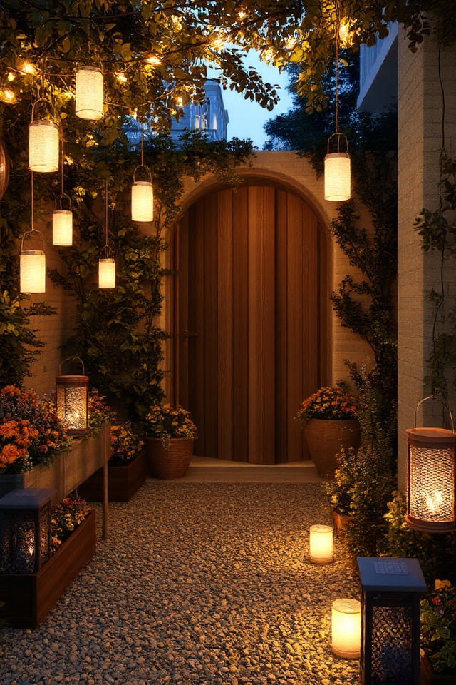 festive entryway lighting ideas