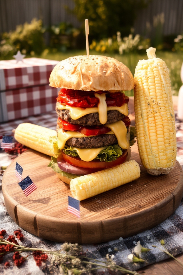 festive july fourth burgers