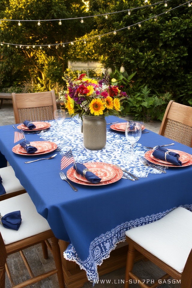 festive labor day tablescape