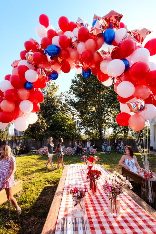 festive patriotic balloon decorations