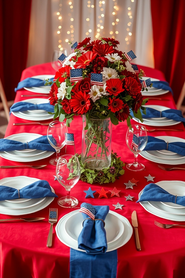 festive red white blue