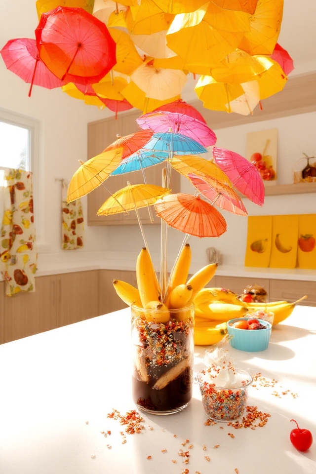 festive umbrella kitchen decor