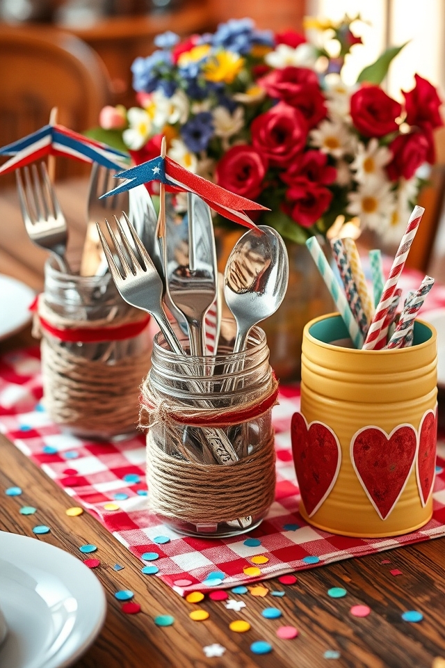 festive utensil holder ideas
