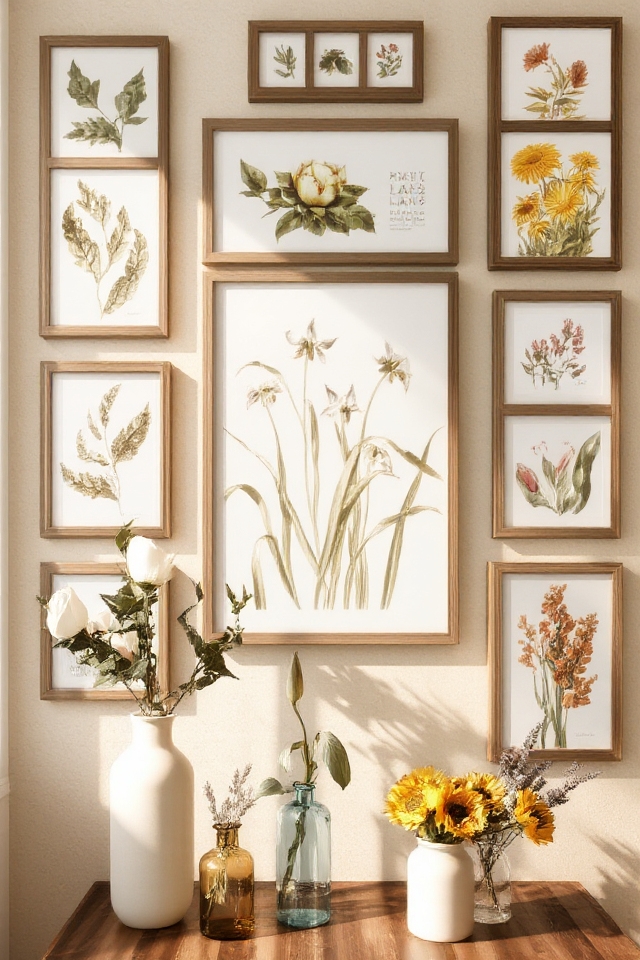floral gallery wall inspiration