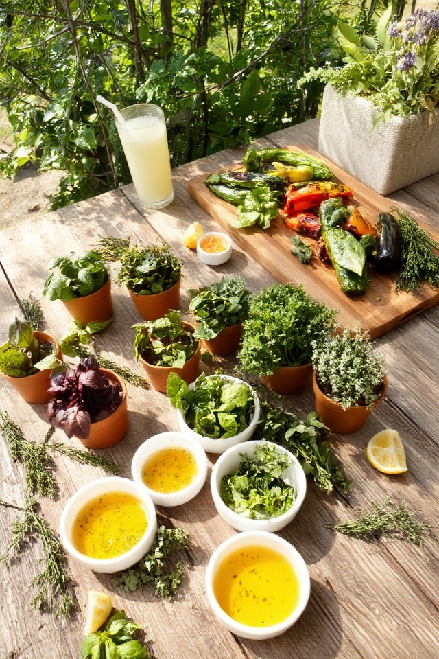 fresh herbs enhance dishes