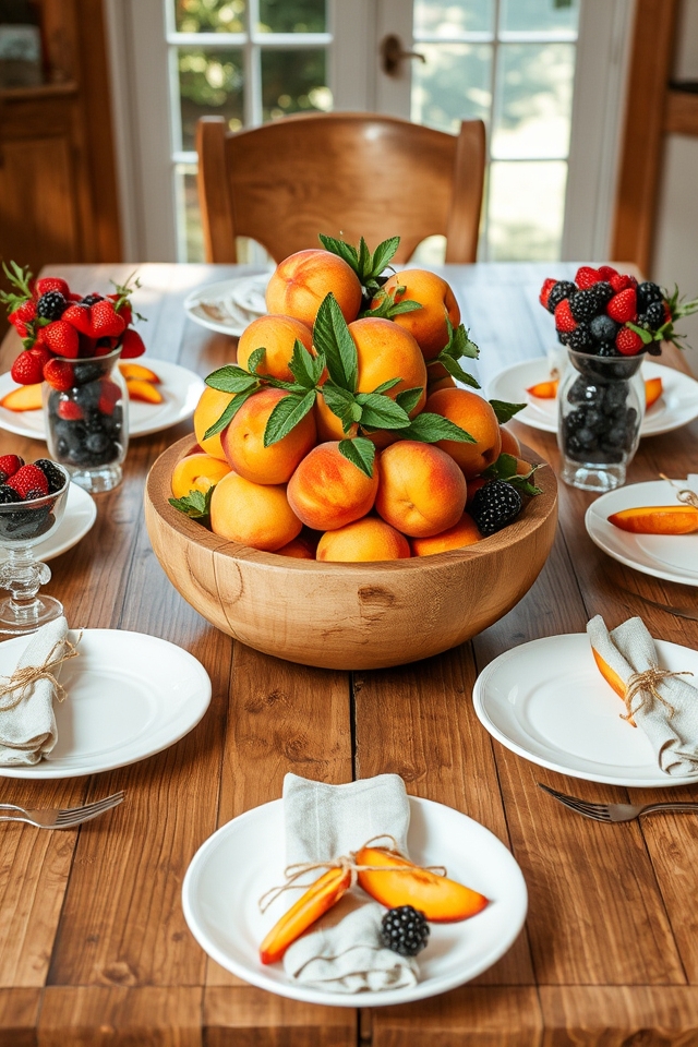 fruit centerpiece enhances gathering